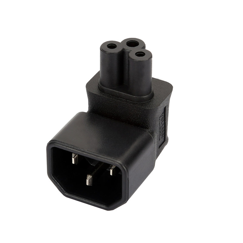 IEC 320 C14 to IEC C5 angled adapter, C14 to C5 Angled adapter PA-0094 