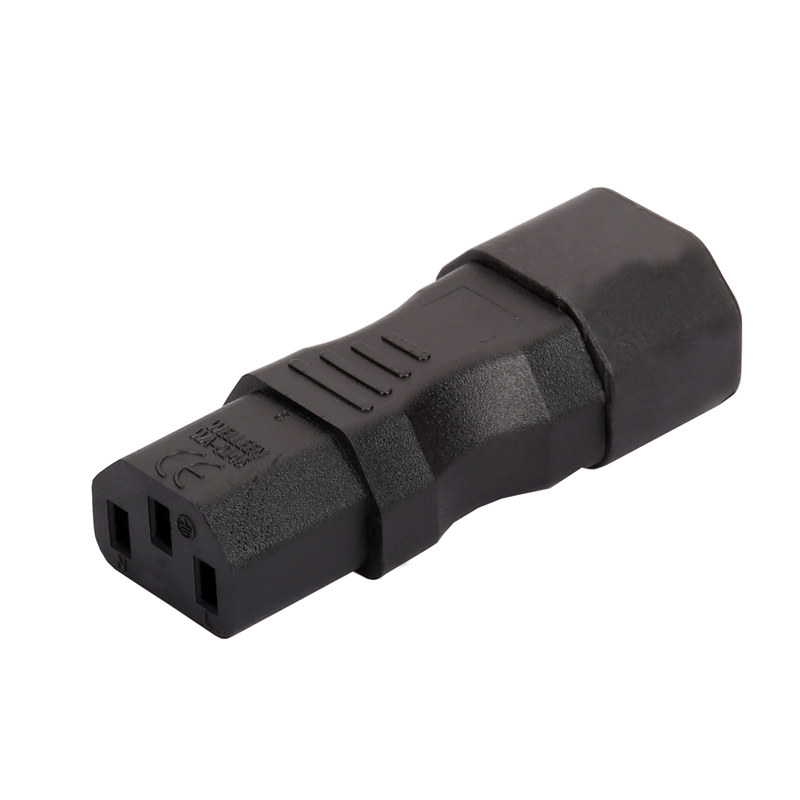 IEC 320 C14 to C13 straight adapter, IEC C13 to C14 180 degree adapter PA-0146