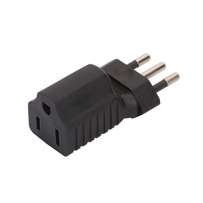 Italy to USA AC adapter, Italy 3Pin Male to USA 3Pole female AC adapter PA-0154