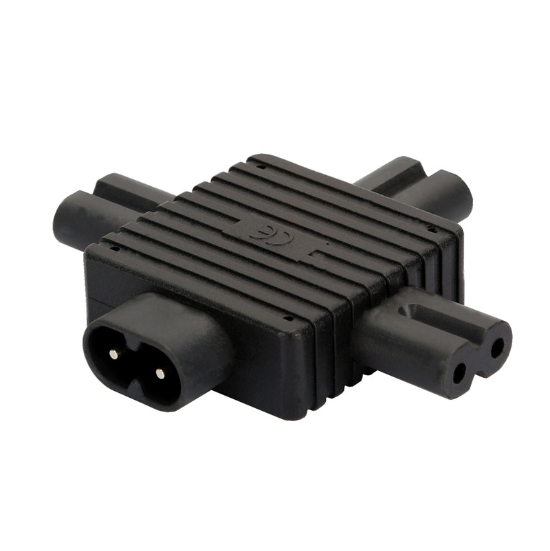 IEC 320 C8 to 3x C7 Power adapter PA-1052