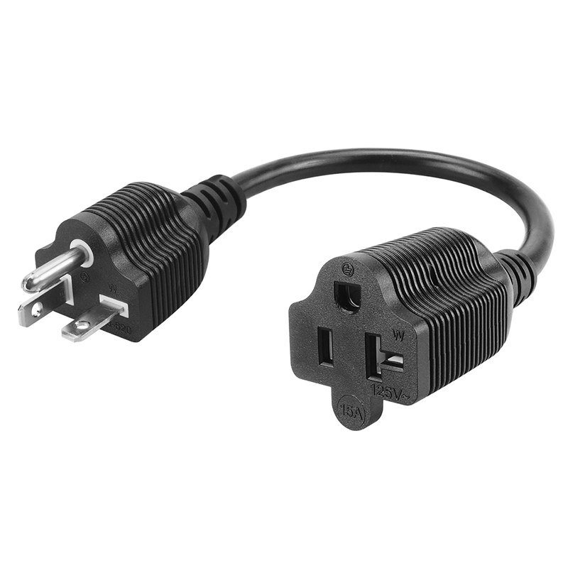  Nema 6-20P to Nema 5-15/20R Adapter Cable,Nema 6-20P to 20A T Blade AC Power Cord,1FT, PC-0006-1FT