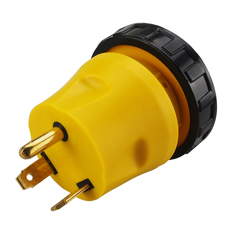 [TT-30P to L5-30R] Plugrand Generator Adapter RV 30Amp TT-30P to L5-30R 30Amp 3-Prong Locking Adapter PA-0317