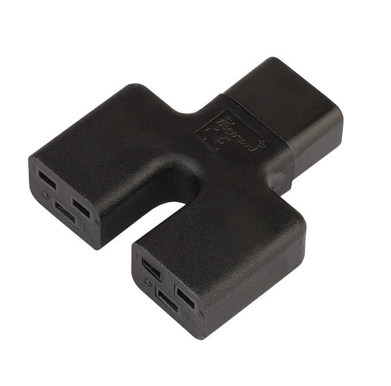 Plugrand IEC 320 C14 Male to Dual 2*C19 Female Power Adapter, IEC 3Prong Male 10A to 16A 20A Y Power Adapter, IEC Male to 16A 20A UPS PDU Power Adapter PA-0252