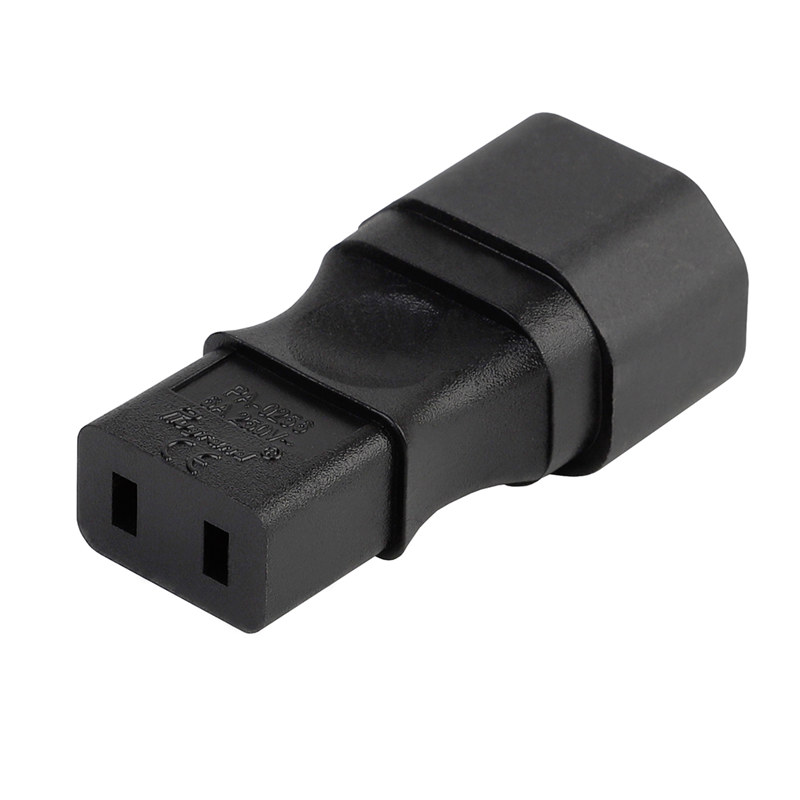 Plugrand PA-0256 IEC 320 C14 3 Prong Male to IEC 320 C8 Female AC Adapter