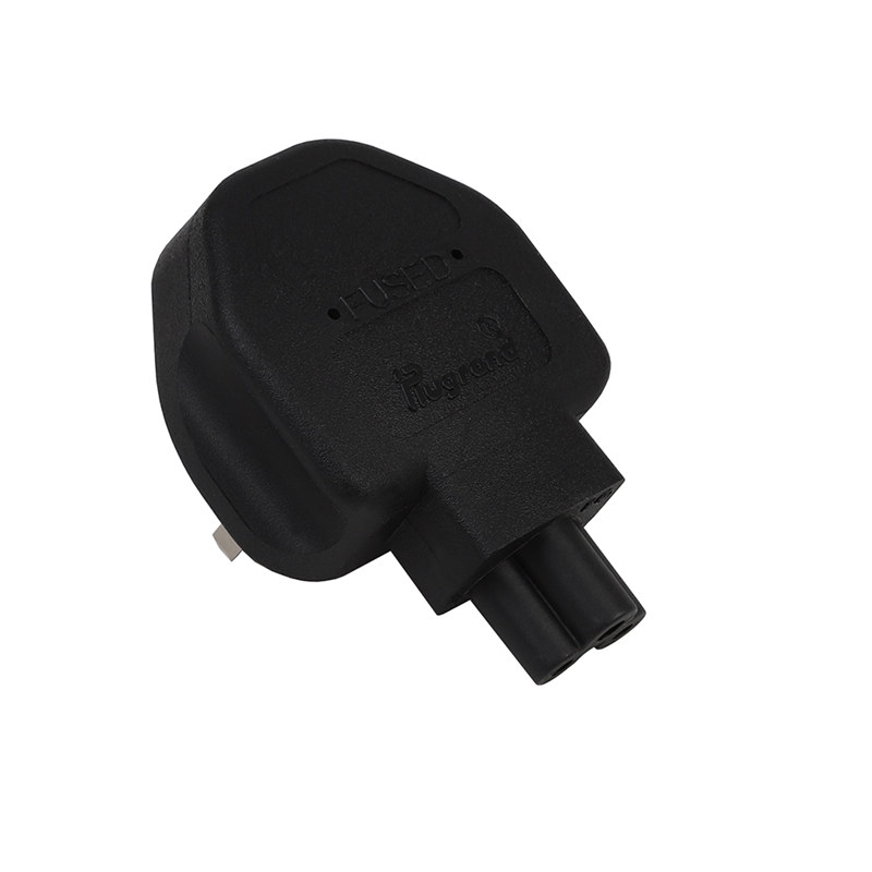Plugrand PA-0238 UK 3-Prong Male to IEC 320 C5 AC Power Adapter 